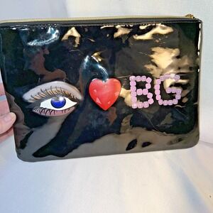 Bag Cosmetics Makeup Travel Pouch Bergdorf Goodman x Lisa Bayer Beauty Black